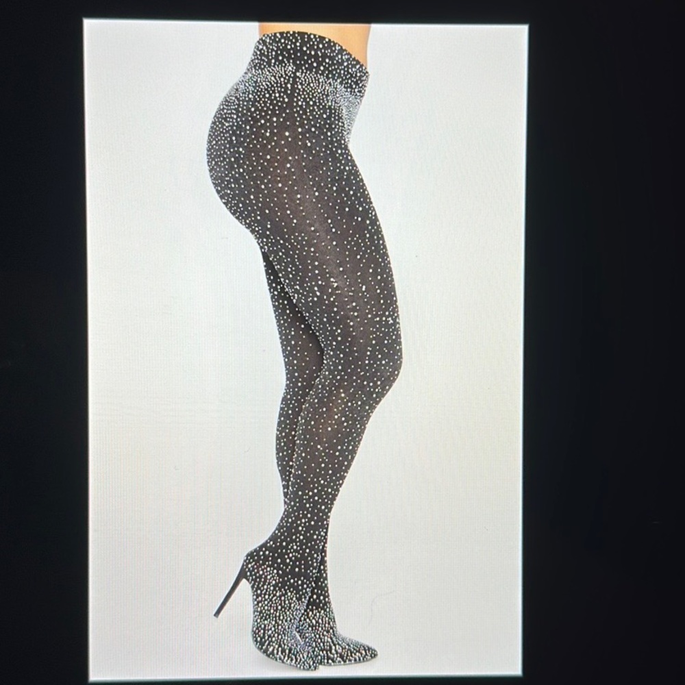 Black 4.5 in Stiletto Heel with Built in Pant